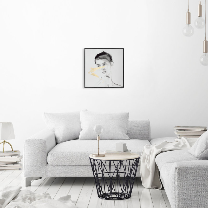«Ink Portrait IV» par D'Alessandro Léon, H 48,5 po x l 48,5 po