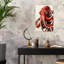 «Vibrant Red Octopus Octopus Beach», art mural-129150809