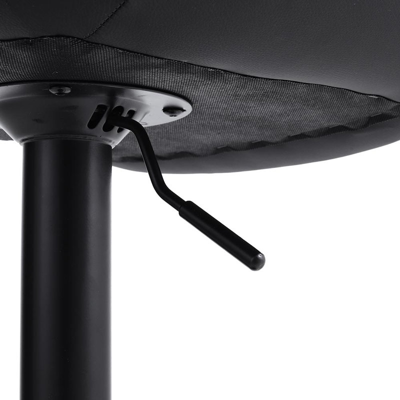 Swivel Upholstered Adjustable Height Counter Stool with Metal Frame