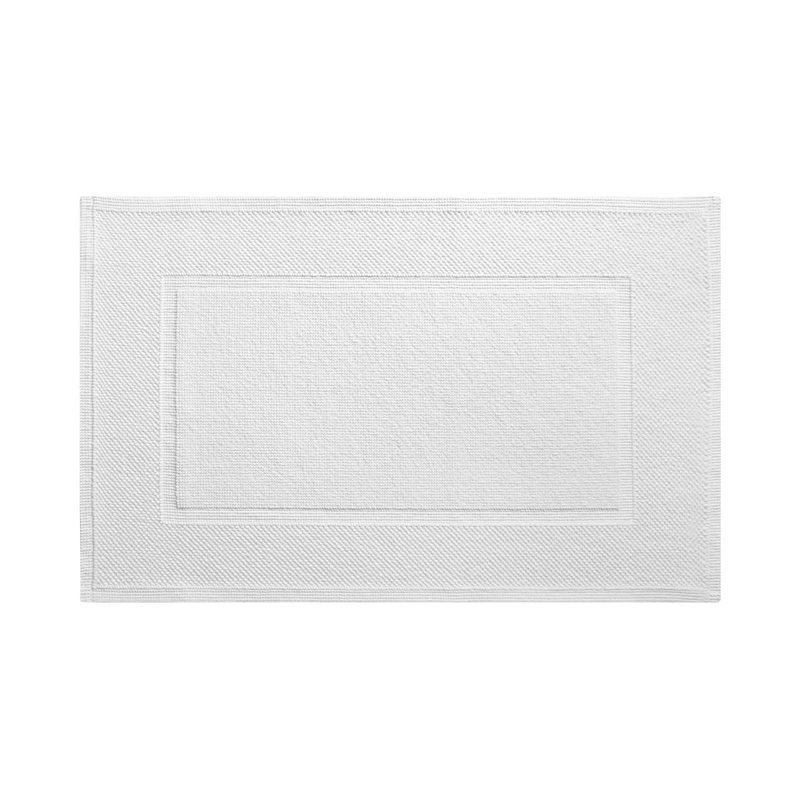 Eden Bath Mat, Blanc, 1" H x 24" W x 35" L