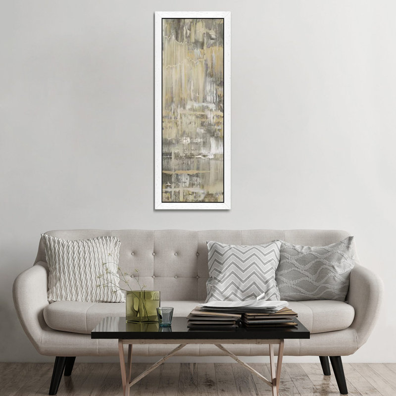 Dedicated Panel Ii by Justin Turner - Print on Canvas, 30.48 cm H x 91.44 cm W, White Framed