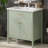 Arden 30" Contemporary Curved Bathroom Vanity With Ceramic Sink And Interior Storage-115680815