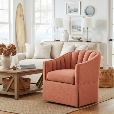 Fauteuil d'appoint pivotant à jupe