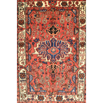 Tapis traditionnel pêche / orange / bleu