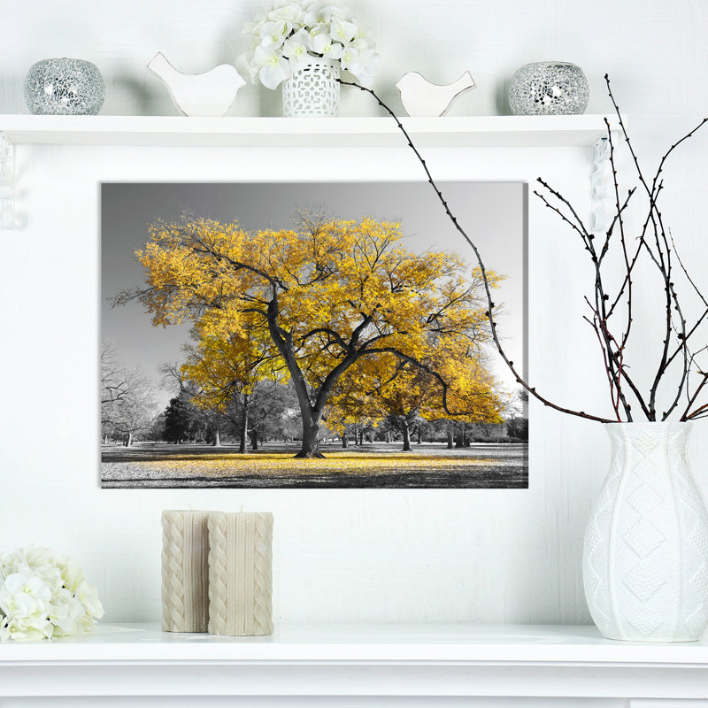 " Big Golden Tree ", 12" H x 20" W x 1" D