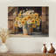 Bouquet de marguerites d'été II - décoration murale marguerites en bois - sur bois de pin naturel-399371130