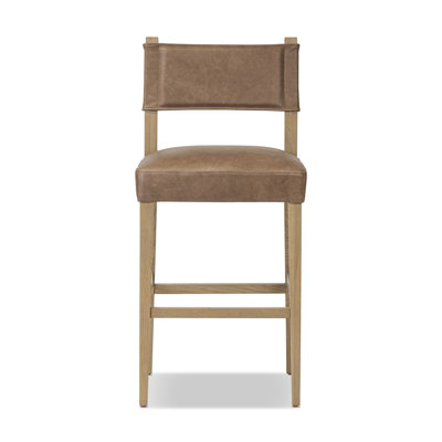 Lorretta Solid Wood Upholstered Low Back Stool