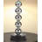 2-Piece Modern Table Lamp Set Black Silver Reflective Spheres | Gift Idea