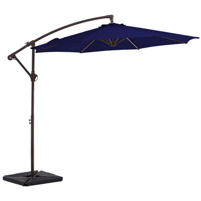 Beeram 120'' Round Cantilever Umbrella with Weighted Base