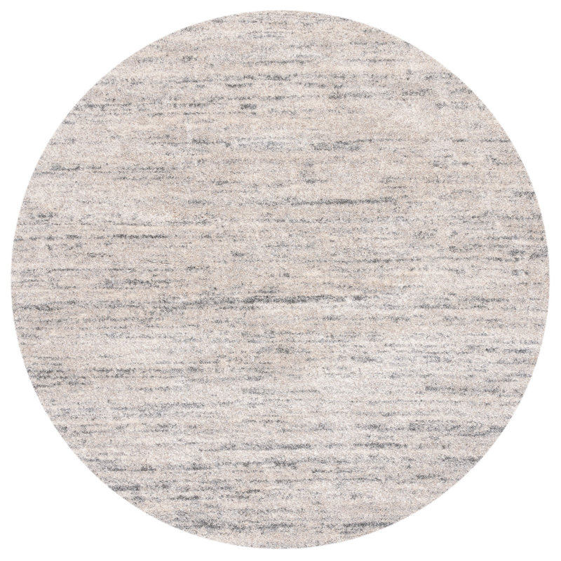 Tapis abstrait à performance rétro Brandarius, Rond 6 pi