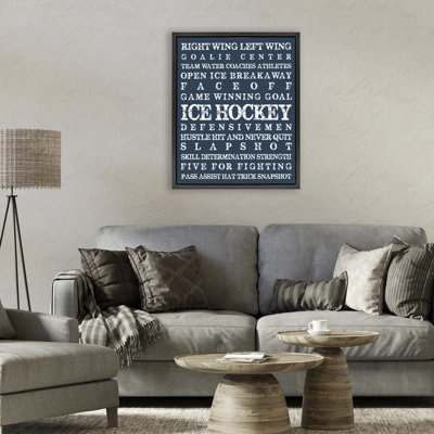 Cadre flottant Ice Hockey Expressions, design par Melody Hogan