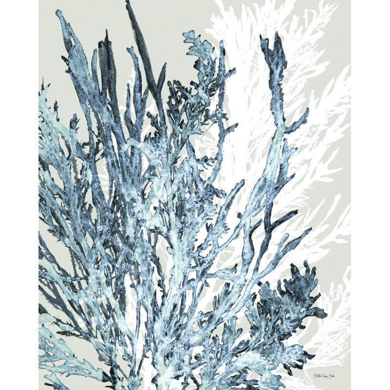 Transparent corail 2 - peinture sur toile tendue, H 48 po x l 36 po