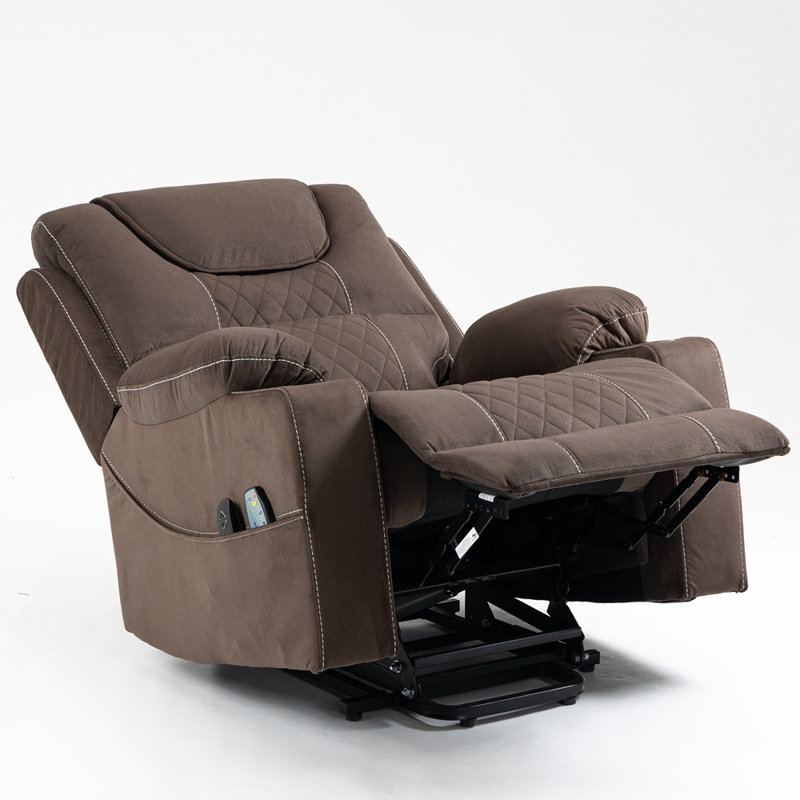 Fauteuil inclinable motorisé avec massage multifonctionnel, Café