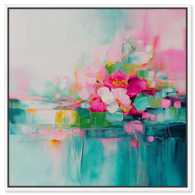 "Soulful", impression sur toile verte et rose par Art Remedy