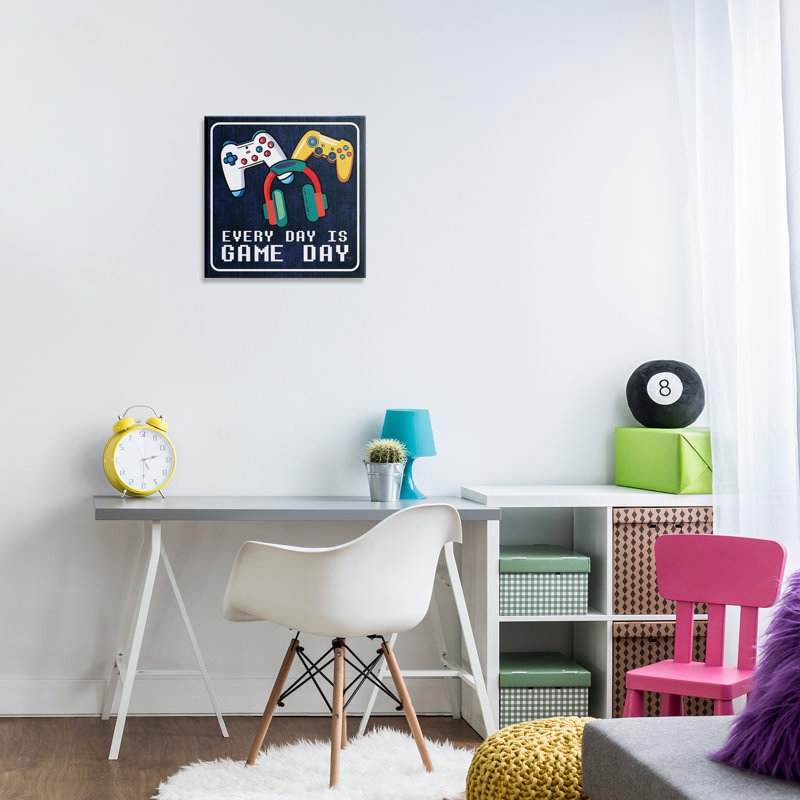 «Every Day Game Day», art mural sur toile, design par Mollie B., H 17 po x l 17 po