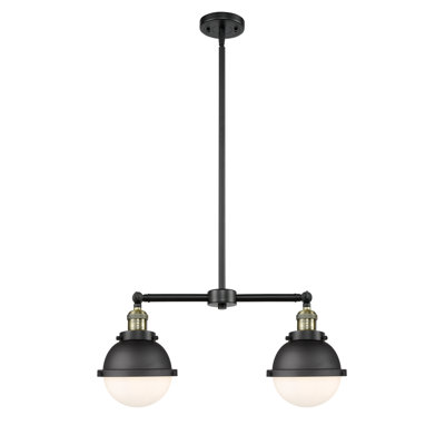 Luminaire suspendu linéaire à 2 lumières pour îlot de cuisine Allina