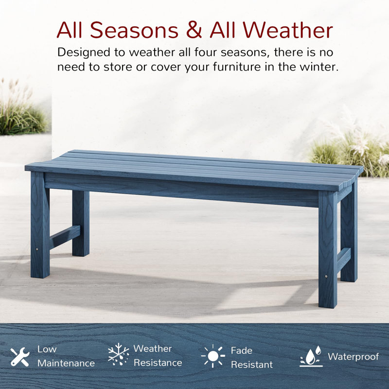 Banc d'extérieur, Bleu