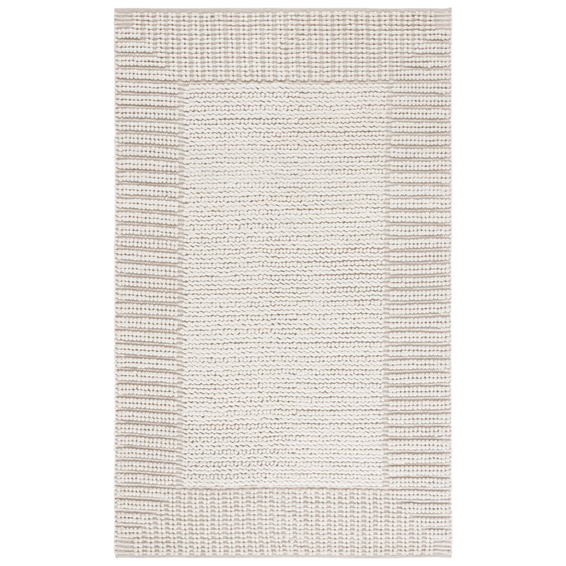 Tapis en laine et coton ivoire Natura 286, Rectangle 3 pi x 5 pi