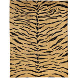 Hand-Knotted High-Quality Gold and Black Area Rug