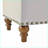Ottoman Storage Bench with Linen, Recessed Hinge &amp; Rivet Trim - Beige | Wood | Tan Brown-1346133361