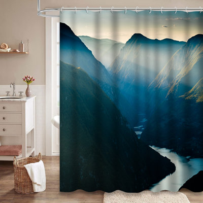 Rideau de douche avec 12 crochets