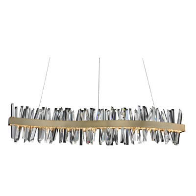Glacier 1 LT Brushed Champagne Gold Linear Pendant Allegri