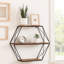 Rangement mural décoratif à 3 niveaux pour décoration intérieure - Décoration murale suspendue moderne pour la cuisine, le bureau ou la chambre à coucher - Noir-124007972