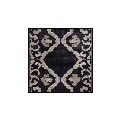 Machine Washable Black Area Rug