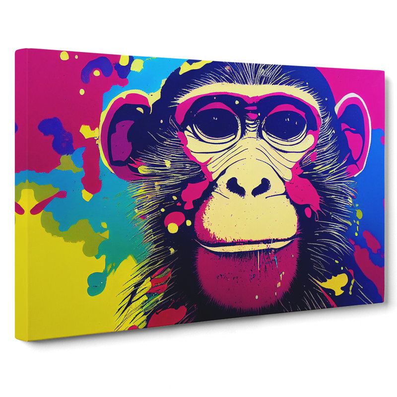 Monkey Splash Vol.2 Abstract - Wrapped Canvas Print, 50cm H x 76cm W x 3cm D
