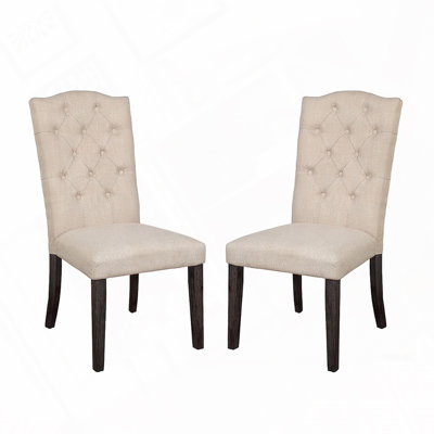 Chaises de salle à manger rembourrées en lin
