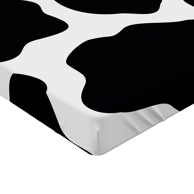 Drap-housse orange Ambesonne, Noir / blanc avec imprimé animal, Drap-housse de taille très grand