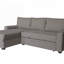 Canapé-lit modulaire en flanelle avec méridienne et rangement à gauche-421888928
