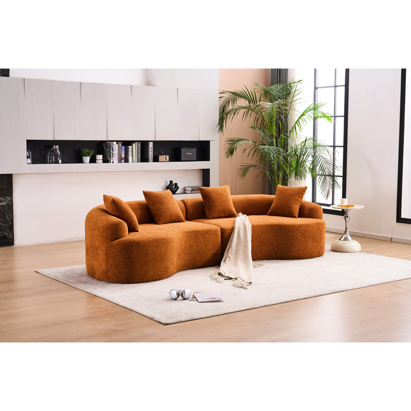 Salon de luxe orange - Mousse de construction exotique pour un confort unique