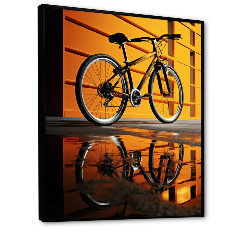 Lillibridge Vélo Vélo Réflexions II - Imprimé, H 20 po x l 12 po x P 1 po, Cadre flottant noir