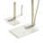 Ellison Arc Floor Lamp - Brushed Steel - White Shade