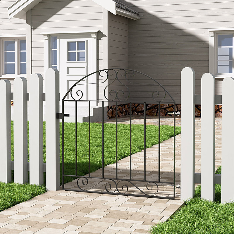 Kaliyah 90cm H x 85cm W Black Metal Gate