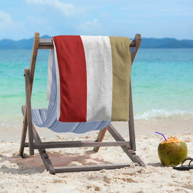 Cotton Blend Beach Towel, Off White