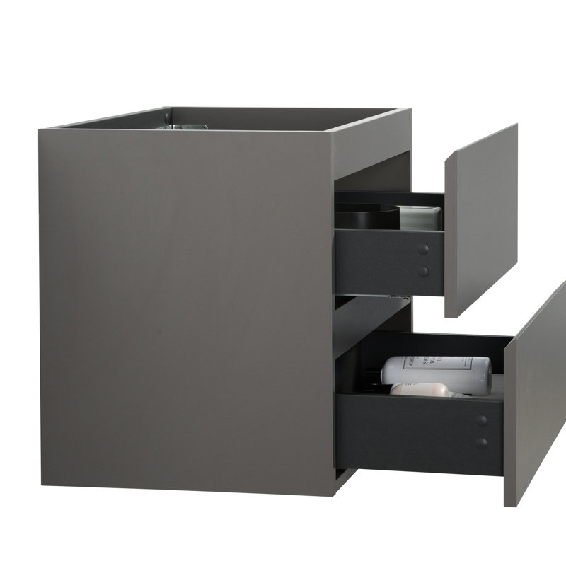 Armoire murale 24 W-102 sans bacs de couleur grise à double tiroir de couleur grise