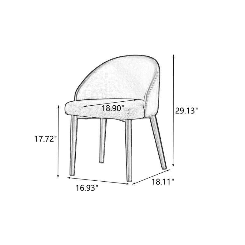 Chaise d'appoint à dossier beige uni (ensemble de 2), Beige