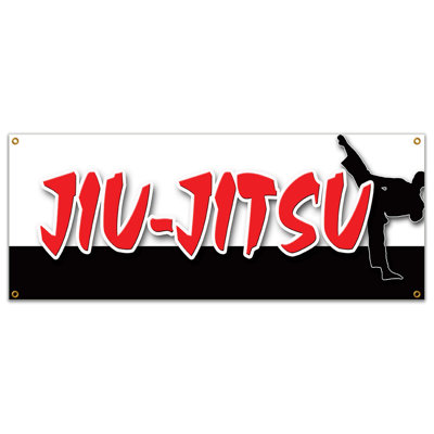 JIU-JITSU Bannière signe arts martiaux karaté d'autodéfense école brésilienne