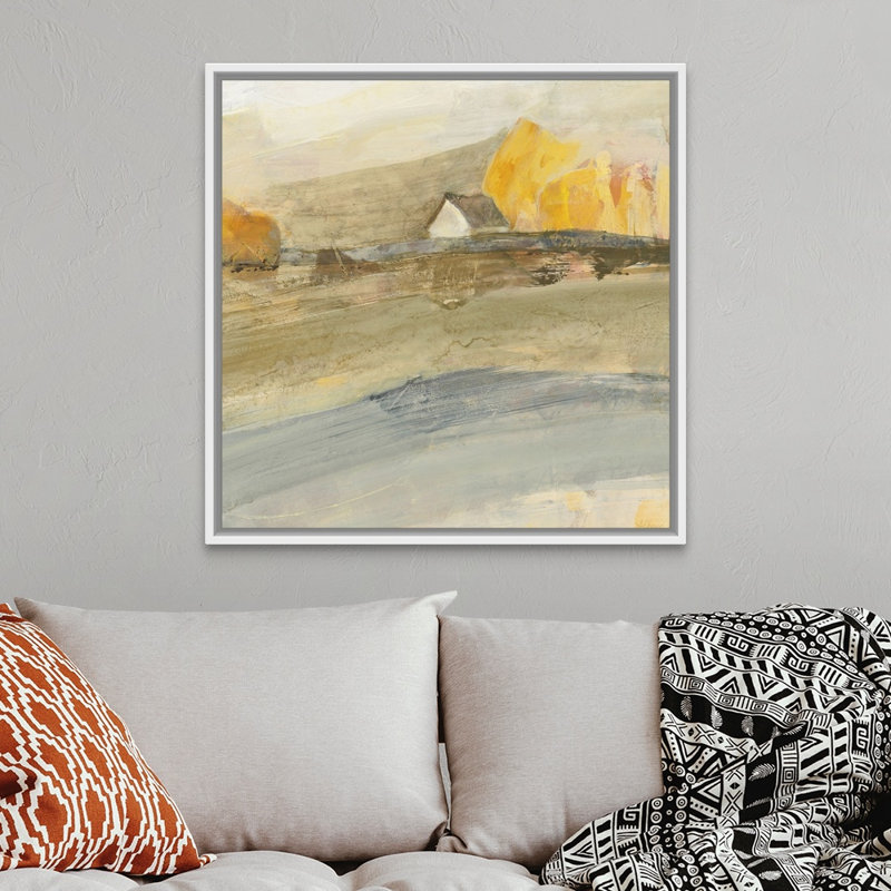 Coming Home Neutral Crop - Peinture, H 38 po x l 38 po x P 1,75 po, Cadre flottant blanc