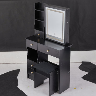 Coiffeuse 29,2 po + tabouret rembourré