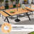 10-Person Aluminum Outdoor Dining Set With Folded Reclining Chairs And Umbrella Hole-1066541694