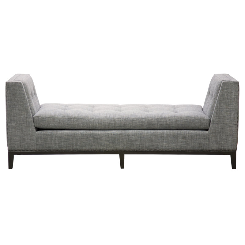 Wendell Upholstered Bench, Tuck Linen, Havana
