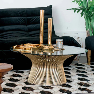 Table basse Oliver en verre trempé