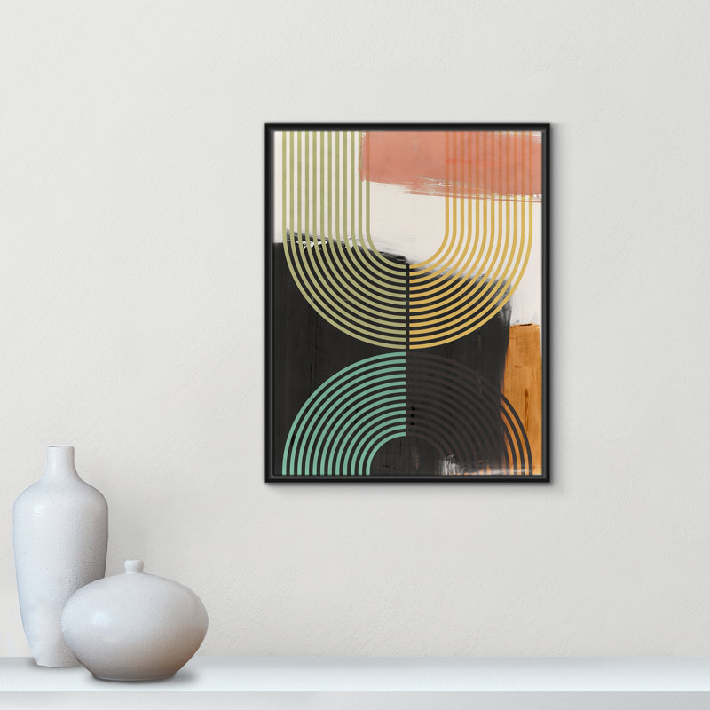 «Bolded II» par Isabelle Z, Toile avec cadre, L 23,5 po x H 29,5 po, Cadre flottant noir