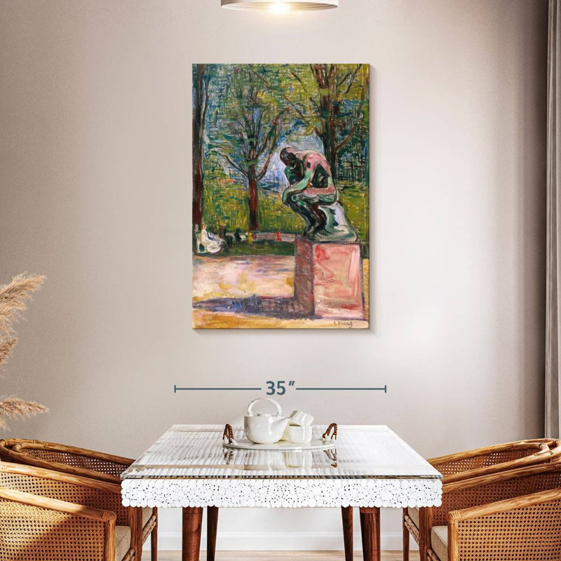 Avery Rodin's The Thinker-Dr. Linde's Park, H 45 po x l 30 po