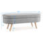 Banc de rangement repose-pieds ovale, pieds en bois d'hévéa-1100979608-1100979609