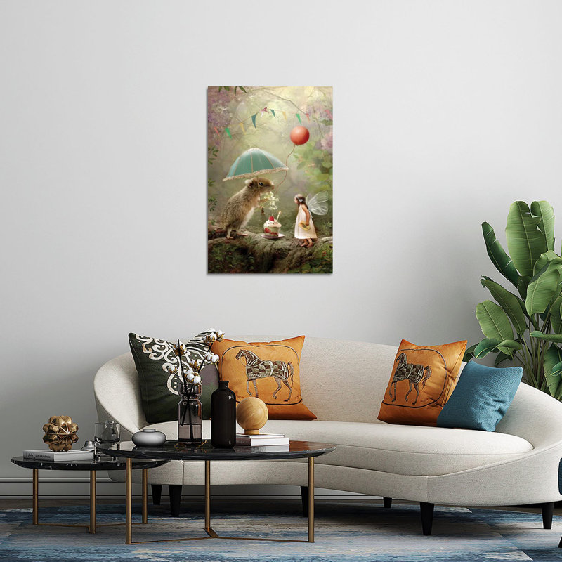 " Happy Birthday " by Charlotte Bird, 24" H x 16" W x 0.25" D