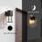11.02" H Wrought Iron Outdoor Wall Lantern